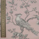 EB - Toile de Jouy Mésange Gris/Rose 50cm