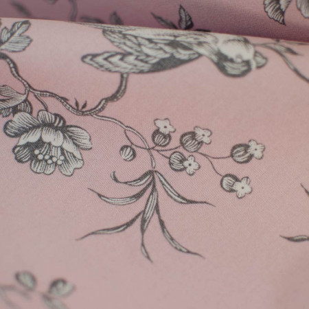 EB - Toile de Jouy Chickadee Grey/Pink 50cm