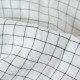 Washed linen Sana white checkered blue