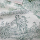 EB - Toile de Jouy cotton Pastoral green print - 50 cm