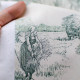 EB - Toile de Jouy cotton Pastoral green print - 50 cm