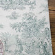 EB - Toile de Jouy cotton Pastoral green print - 50 cm