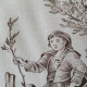 EB - Toile de Jouy cotton Pastoral brown print - 50 cm