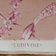 Toile de Jouy coton Ludivine Fond Rose Poudré