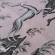 EB - Toile de Jouy Diane Rose en percale - 50 cm