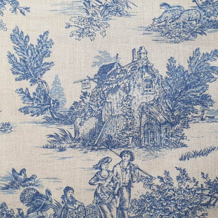 Mini blue Pastorale cotton fabric