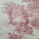 Toile de Jouy cotton Pastorale red print