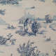 Toile de Jouy coton Pastorale blue print