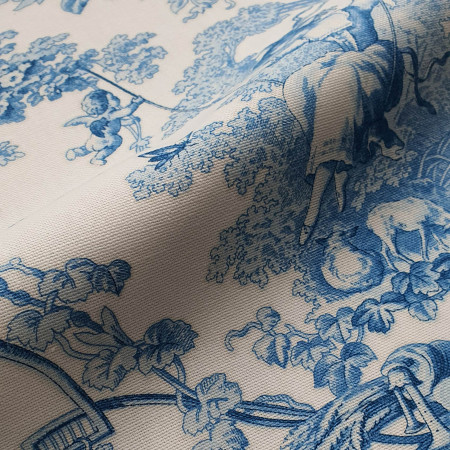 copy of Ludivine Cotton Toile de Jouy Powder Pink Background