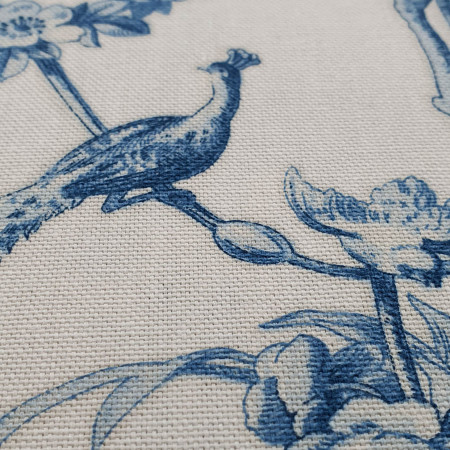 Toile de Jouy cotton Ludivine Ink